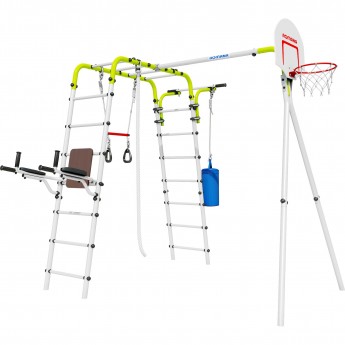 Детский спортивный комплекс для дачи ROMANA FITNESS (Фитнес, салатовый/белый) (без качелей)