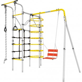 Детский спортивный комплекс для дачи ROMANA КОСМОС желтый/серый с цепными качелями