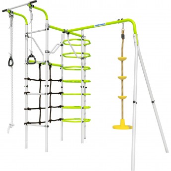 Детский спортивный комплекс для дачи ROMANA КОСМОС (салатовый/белый) (с качелями Диск)