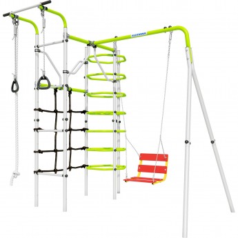 Детский спортивный комплекс для дачи ROMANA КОСМОС (салатовый/белый)(с цепными качелями)