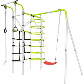 Детский спортивный комплекс для дачи ROMANA КОСМОС (салатовый/белый)(с пластиковыми качелями)