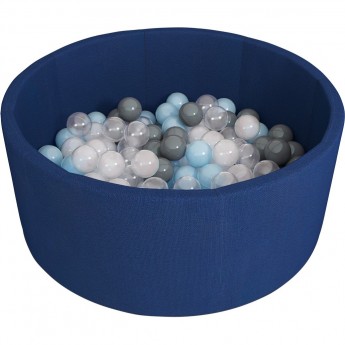 Детский сухой бассейн ROMANA AIRPOOL темно-синий, серые шарики