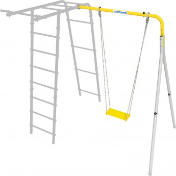 Дополнительный комплект к дачному комплексу ROMANA для высоты балки качелей 2050 мм бело-желтый фанерные качели