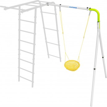 Дополнительный комплект к дачному комплексу ROMANA для высоты балки качелей 2050 мм салатовый/белый с детскими качелями