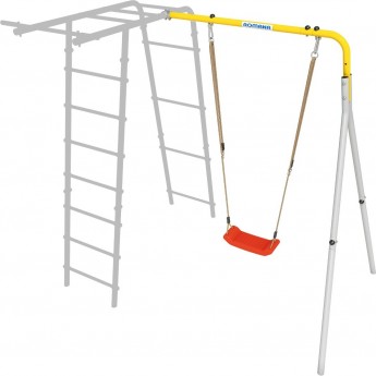 Дополнительный комплект к дачному комплексу ROMANA только для высоты балки качелей 2050 мм серый-желтый пластиковые качели