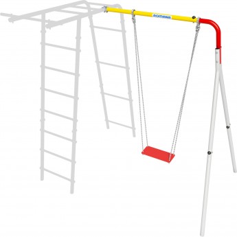 Дополнительный комплект к дачному комплексу ROMANAдля высоты балки качелей 2050 мм белый/красный/желтый фанерные качели Дополнительный комплект к дачному комплексу ROMANAдля высоты балки качелей 2050 мм белый/красный/желтый фанерные качели