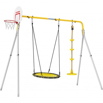 Комплект №5 ROMANA Щит баскетбольный + Качели "Диск" + Качели-гнездо сетка 80см