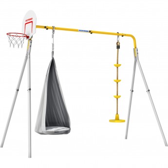 Комплект №5 ROMANA Щит баскетбольный + Качели "Диск" + Подвесные детские качели, гамак-кокон