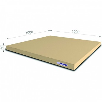 Мягкий щит (Мат) ROMANA 1000*1000*60, одинарный, бежевый Мягкий щит (Мат) ROMANA 1000*1000*60, одинарный, бежевый