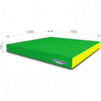 Мягкий щит ROMANA 1000*1000*100 одинарный светло-зеленый/желтый Мягкий щит ROMANA 1000*1000*100 одинарный светло-зеленый/желтый