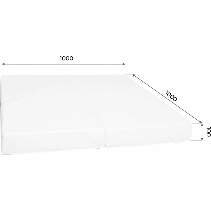 Мягкий щит ROMANA 1000*1000*100, в 2 сложения белый 5.013.10 MYAGKII SHCIT BELYI