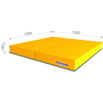 Мягкий щит ROMANA 1000*1000*100 в 2 сложения желтый Мягкий щит ROMANA 1000*1000*100 в 2 сложения желтый