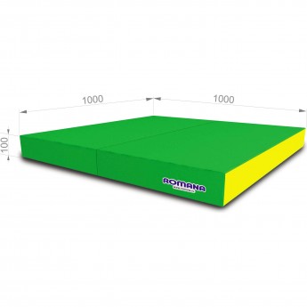 Мягкий щит ROMANA 1000*1000*100 в 2 сложения зеленый/желтый Мягкий щит ROMANA 1000*1000*100 в 2 сложения зеленый/желтый
