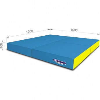 Мягкий щит ROMANA 1000*1000*100 в 4 сложения голубой/желтый Мягкий щит ROMANA 1000*1000*100 в 4 сложения голубой/желтый