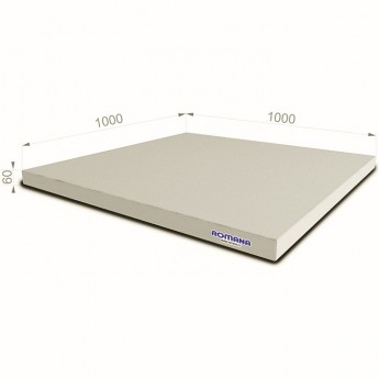 Мягкий щит ROMANA 1000*1000*60 одинарный светлый серый Мягкий щит ROMANA 1000*1000*60 одинарный светлый серый