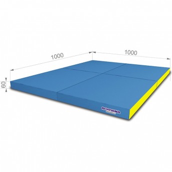 Мягкий щит ROMANA 1000*1000*60 в 4 сложения голубой/желтый Мягкий щит ROMANA 1000*1000*60 в 4 сложения голубой/желтый
