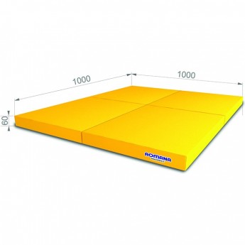 Мягкий щит ROMANA 1000*1000*60 в 4 сложения желтый Мягкий щит ROMANA 1000*1000*60 в 4 сложения желтый