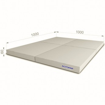Мягкий щит ROMANA 1000*1000*60 в 4 сложения светлый серый Мягкий щит ROMANA 1000*1000*60 в 4 сложения светлый серый