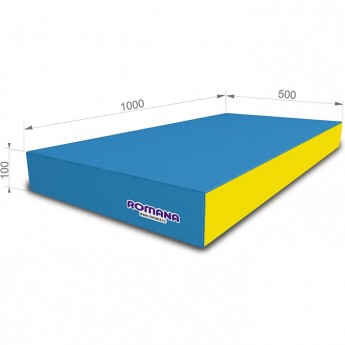 Мягкий щит ROMANA 1000*500*100 одинарный голубой/желтый Мягкий щит ROMANA 1000*500*100 одинарный голубой/желтый