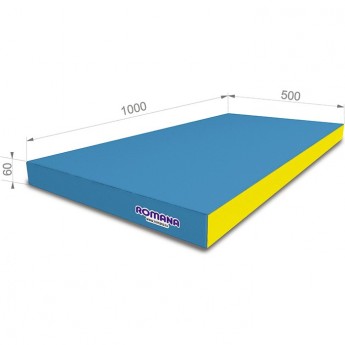 Мягкий щит ROMANA 1000*500*60 одинарный голубой/желтый Мягкий щит ROMANA 1000*500*60 одинарный голубой/желтый