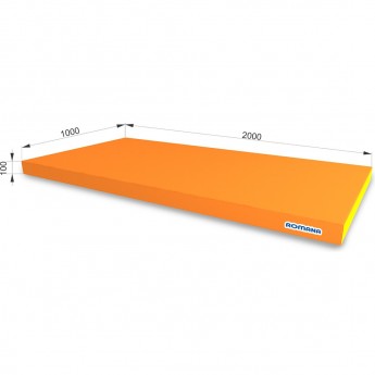 Мягкий щит ROMANA 2000*1000*100 одинарный оранжевый/желтый Мягкий щит ROMANA 2000*1000*100 одинарный оранжевый/желтый