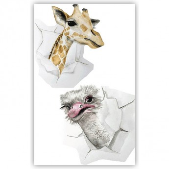 Наклейка на стену декоративная Romana "Животные" размер M
