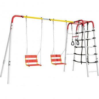 Спортивный комплекс ROMANA D2 (красный/желтый/белый) (с цепными качелями)