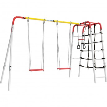 Спортивный комплекс ROMANA D2 (красный/желтый/белый) (с фанерными качелями)