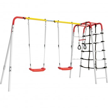 Спортивный комплекс ROMANA D2 (красный/желтый/белый) (с пластиковыми качелями)