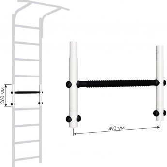 Вставка для увеличения высоты ROMANA DOP9 490 белый антик золото/черный