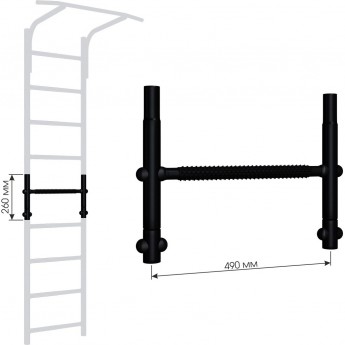 Вставка для увеличения высоты ROMANA DOP9 490 черный матовый/черный